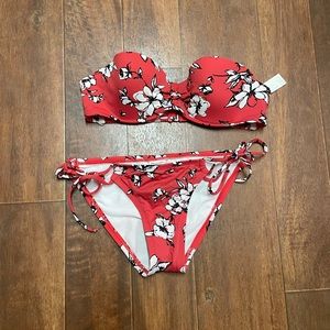 Abercrombie & Fitch | Red Floral Bikini | XS bottom/ S top